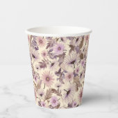 Vintage Wildblume Pappbecher (Vorderseite)