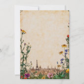 Vintage Wildblume Paris Einladung (Rückseite)