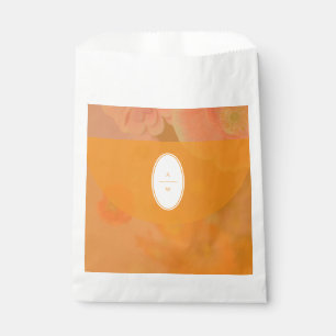 Vintage Wildblume Pink Poppy-Hochzeitsmonogramm Geschenktütchen