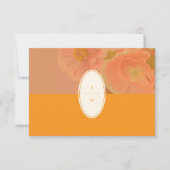 Vintage Wildblume Pink Poppy Wedding RSVP Karte (Vorderseite)