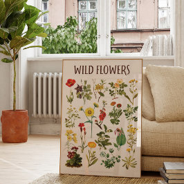 Vintage Wildblume Poster