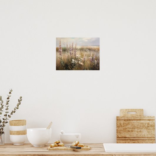 Vintage Wildblume Poster (Küche)