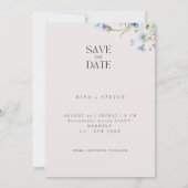 Vintage Wildblume Save The Date (Rückseite)