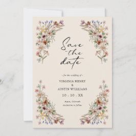 Vintage Wildblume Save the Date