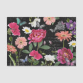 Vintage Wildblume Schmetterlingshandschrift Seidenpapier (Vorderseite)