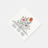 Vintage Wildblume Serviette (Ecke)