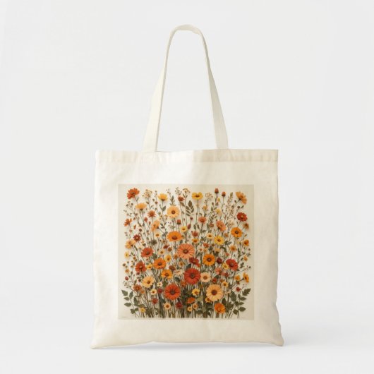 Vintage Wildblume Totbeutel, Tasche B (Vorne)