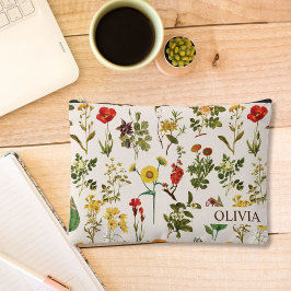 Vintage Wildblume Zubehörtasche