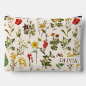 Vintage Wildblume Zubehörtasche (Vorderseite)