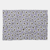 Vintage Wildblumen auf Lavendel Geschirrtuch (Horizontal)