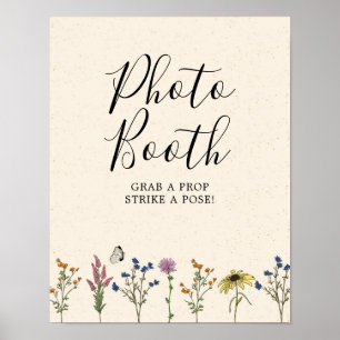 Vintage-Wildblumen-Baby-Shower-Photobooth Poster