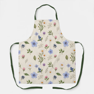 Vintage-Wildblumen-Botanik-Blumenmuster-Schürze Schürze