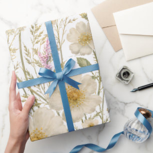 Vintage-Wildblumen-Botanik-Muster Geschenkpapier