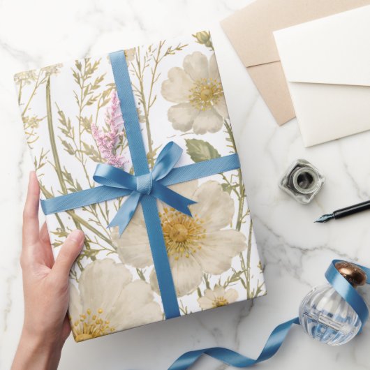 Vintage-Wildblumen-Botanik-Muster Geschenkpapier (Schenken)