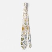 Vintage-Wildblumen-Botanik-Muster Krawatte (Vorderseite)