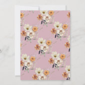 Vintage Wildblumen Botanischer 50. Geburtstag Einladung (Rückseite)