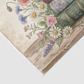 Vintage Wildblumen & Bücher Seidenpapier (Detail)