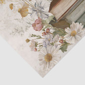 Vintage Wildblumen & Bücher Seidenpapier (Detail)