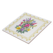 Vintage Wildblumen Fliese (Seite)