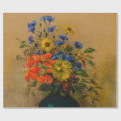 Vintage Wildblumen Geschenkpapier (Flach)