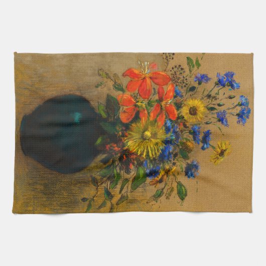 Vintage Wildblumen Geschirrtuch (Horizontal)