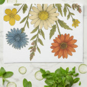 Vintage-Wildblumen Geschirrtuch (Gefaltet)