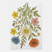 Vintage-Wildblumen Geschirrtuch (Vertikal)