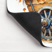 Vintage Wildblumen im Holzwagen Mousepad (Ecke)