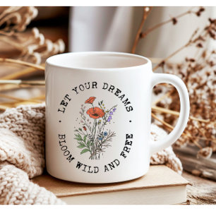 Vintage Wildblumen Inspiration Kaffeetasse