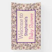 Vintage Wildblumen Kinderdusche Banner (Vertikal)