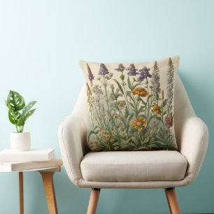 Vintage Wildblumen Kissen