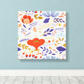 Vintage Wildblumen Leinwanddruck (Insitu (Holzboden))