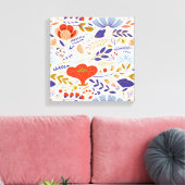 Vintage Wildblumen Leinwanddruck (Insitu (Wohnzimmer))