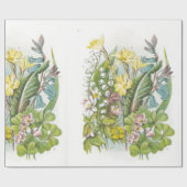 Vintage Wildblumen-Lilie des Tales mit Blumen Geschenkpapier (Flach)