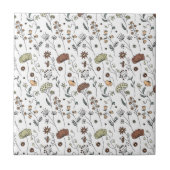 Vintage-Wildblumen-Muster Fliese (Vorderseite)