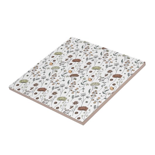 Vintage-Wildblumen-Muster Fliese (Seite)