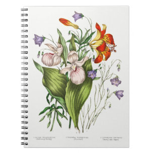 Vintage-Wildblumen-Notizbuch Notizblock