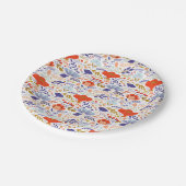 Vintage Wildblumen Pappteller (Schrägansicht)