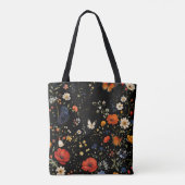 Vintage-Wildblumen-Schmetterling-Blumendesign Tasche (Rückseite)