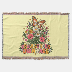 Vintage Wildblumen-Schmetterling Wachsen Sie in Ih Decke