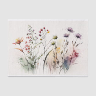 Vintage Wildblumen Seidenpapier