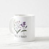 Vintage Wildblumen Selbstverständlichkeit Liebe Kaffeetasse (Vorderseite Links)