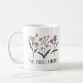 Vintage Wildblumen Selbstverständlichkeit Liebe Kaffeetasse (Links)