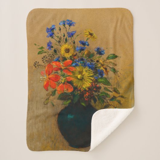 Vintage Wildblumen Sherpadecke (Vorderseite)