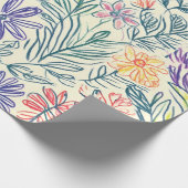 Vintage-Wildblumen-Skizze (2) Geschenkpapier (Ecke)