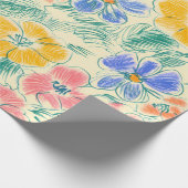 Vintage-Wildblumen-Skizze (3) Geschenkpapier (Ecke)