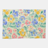 Vintage-Wildblumen-Skizze (3) Geschirrtuch (Horizontal)
