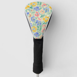 Vintage-Wildblumen-Skizze (3) Golf Headcover