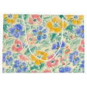 Vintage-Wildblumen-Skizze (3) Große Geschenktüte (Rückseite)