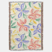 Vintage-Wildblumen-Skizze (8) Decke (Vorderseite Vertikal)